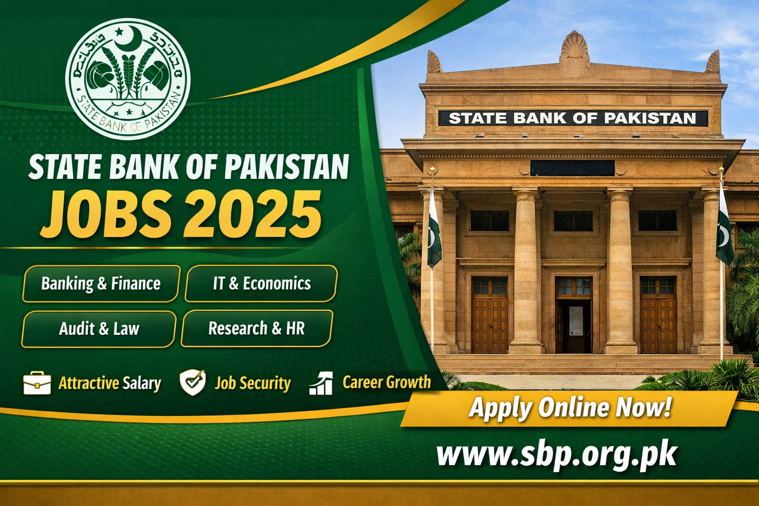 State Bank of Pakistan Jobs 2025 – Latest SBP Career Opportunities for Graduates Across Pakistan