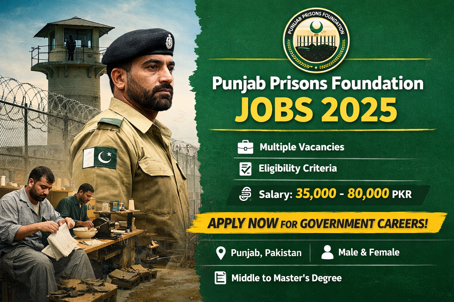 Punjab Prisons Foundation Jobs 2025 – Latest Government Career Opportunities in Punjab (Apply Now)