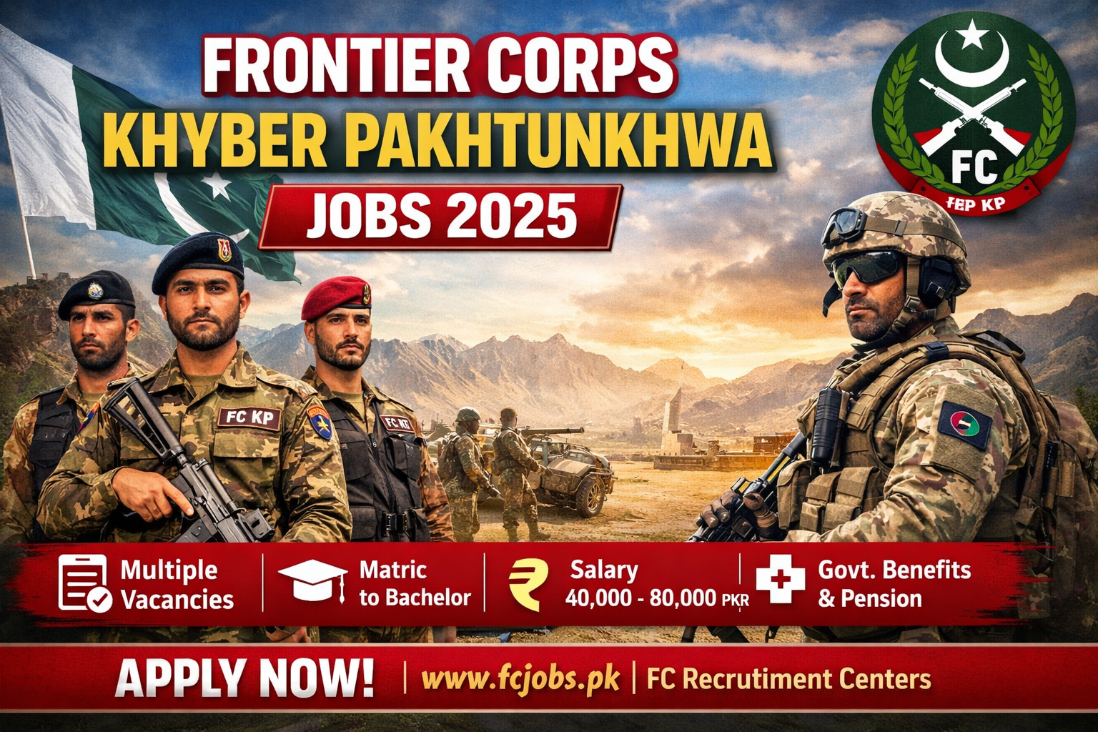 Frontier Corps Khyber Pakhtunkhwa Jobs 2025 – Apply Online for Latest FC KP Vacancies Join Now