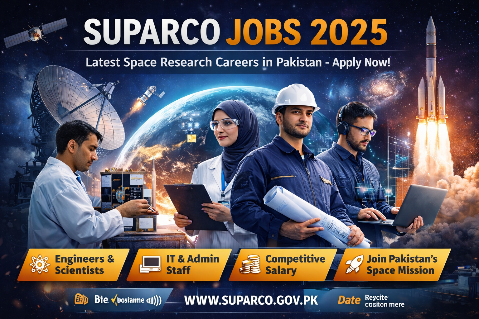 SUPARCO Jobs 2025 – Latest Space Research Careers in Pakistan (Apply Online)Join Now