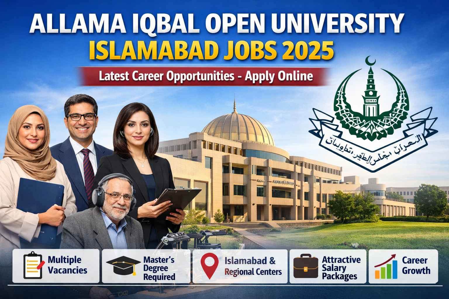 Allama Iqbal Open University Islamabad Jobs 2025 – Latest Career Opportunities at AIOU