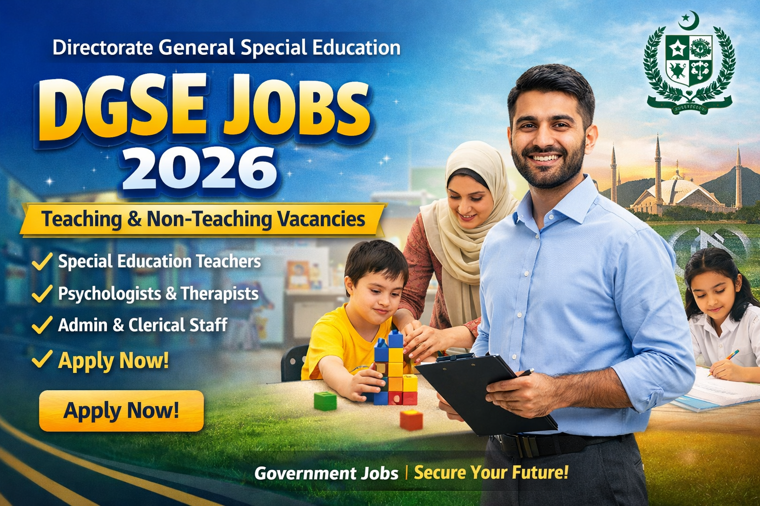 Directorate General Special Education DGSE Jobs 2026 – Latest Government Teaching & Non-Teaching Vacancies Join Now