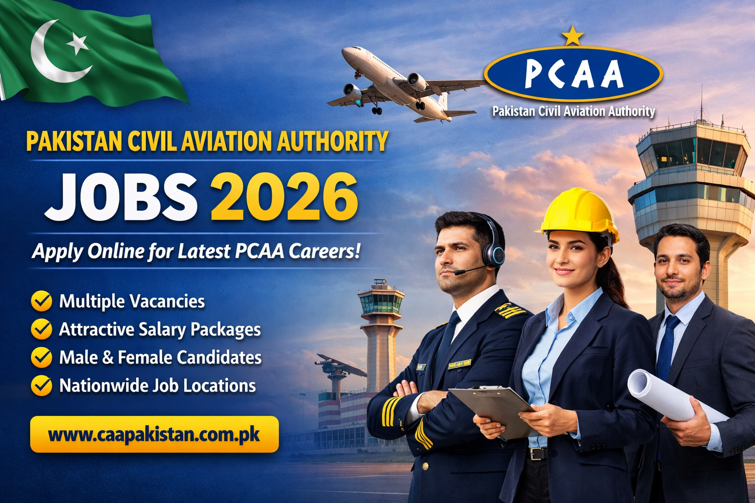 Pakistan Civil Aviation Authority Jobs 2026 – Latest PCAA Careers Opportunities Online Apply