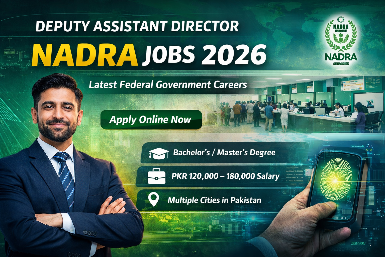 Deputy Assistant Director NADRA Jobs 2026 – Apply Online Office -in- charge Join Now